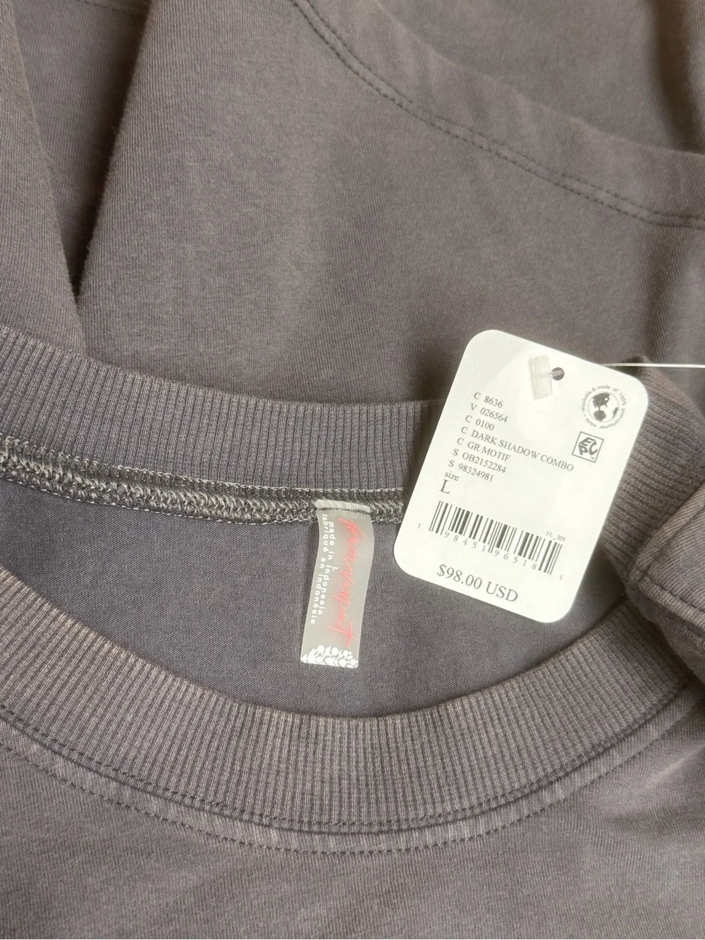 FP Movement NWT Hot Shot Crossover Gray Cropped T-shirt